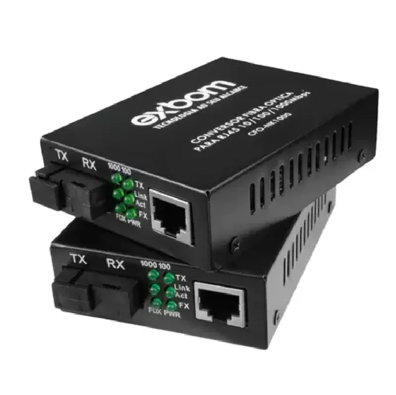 Extensor Conversor Fibra Optica Exbom, Para Rj45 10/100/1000 Mbps