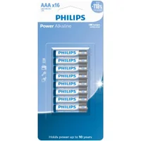 Pilha Alcalina AAA Philips, 16 Unidades - LR03P16B/59