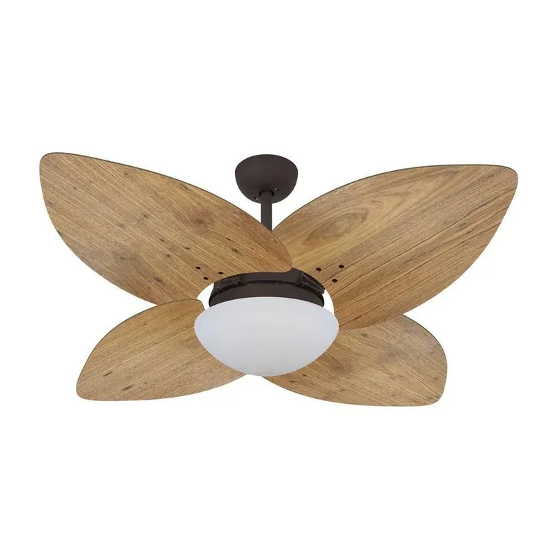 Ventilador De Teto Dormamu Marrom Texturizado 4 Pás 127v