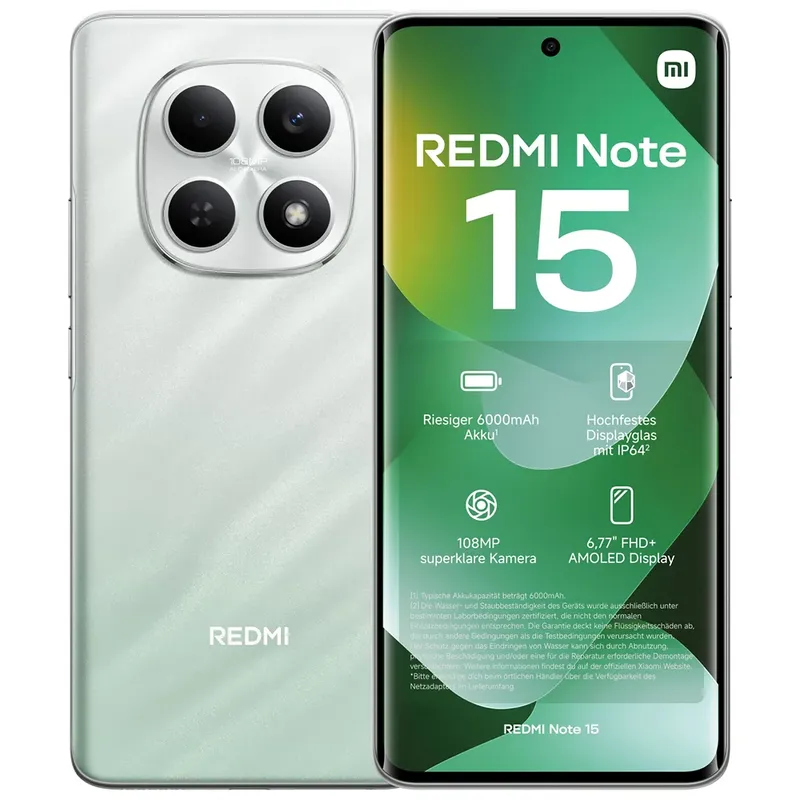 Celular Xiaomi Redmi Note 15 De 128GB 6gb Ram De 6.77" 108mp 20mp - Verde