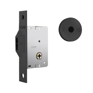 Fechadura 1008 Trava Auxiliar Tetra Chave Para Porta Correr E Bater Roseta Redonda Antique 30mm Stam