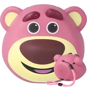 Caixa De Som Bluetooth Portátil Recarregável Lotso A3 Rosa-chiclete 127/220v