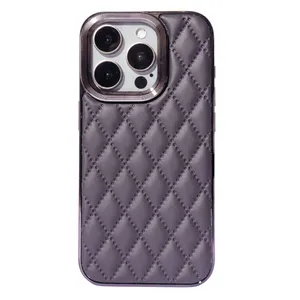 Capa Capinha Case Super Premium De Couro Sintético Magsafe Magnético Compatível Iphone 15 Pro - Roxo