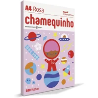 Papel Sulfite Chamequinho A4 75g Cores - Rosa