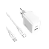 Carregador Hrebos Turbo 45w Usb-c/usb-a + Cabo 502c - Branco