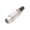 Conector Xlr Cannon Fêmea C/ Prensa Cabo Prof 5pçs