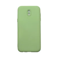 Capa Samsung J5 Pro Silicone Aveludada Protege Câmera Colorida Capinha Anti Impacto J5 Pro:verde Bebê