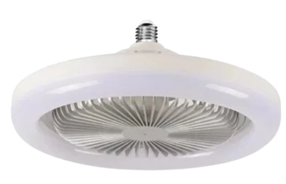 Luminária Lâmpada E27 Ventilador Teto 36w Led Rgb Branco Bivolt