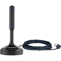 Kit Antena Digital Interna Dtv-100p Aquario Hdtv 4k + Amplificador De Sinal Antena Booster Bt-26