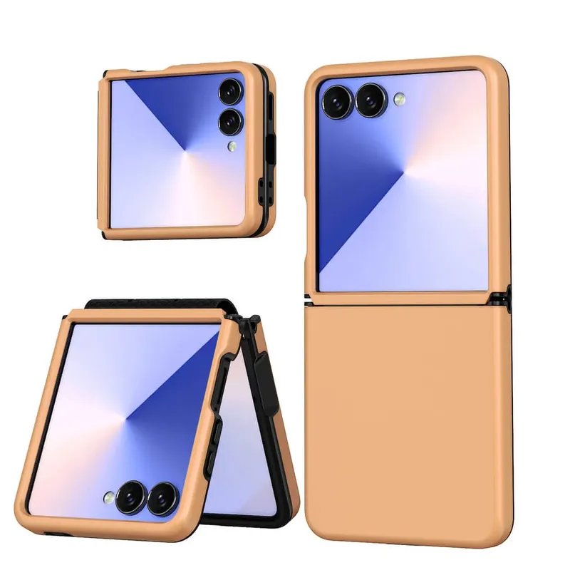 Capa para o Samsung Galaxy Z Flip 7 com Proteção Total - Case Anti-Impacto, Design Fino e com Acabamento Premium | Cor: Bege