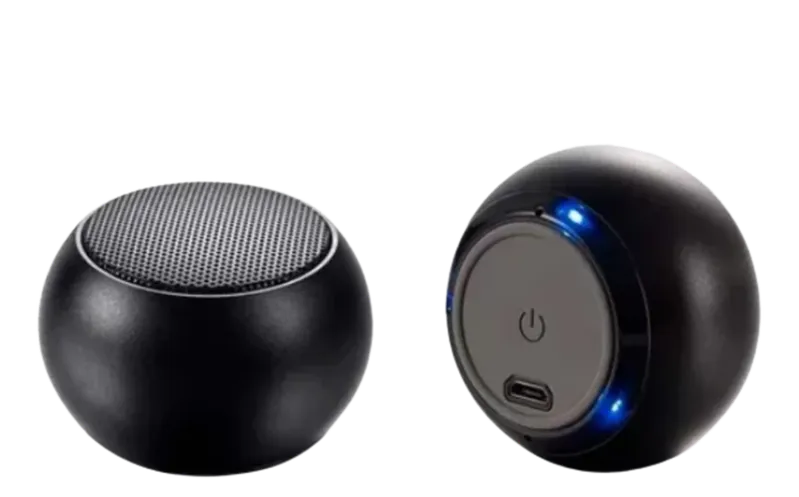 Caixa De Som Tws Metal Luxuosa, Bluetooth, Amplificada, Mini Speaker, Preto
