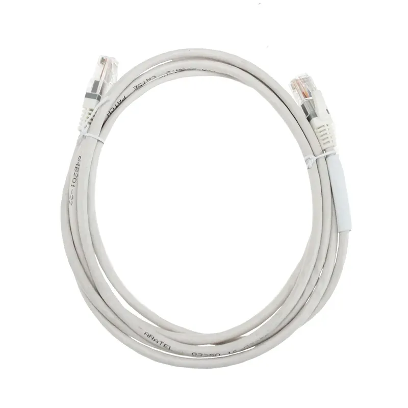 Cabo De Rede Patch Cord Cat.5e 2m Montado Cinza
