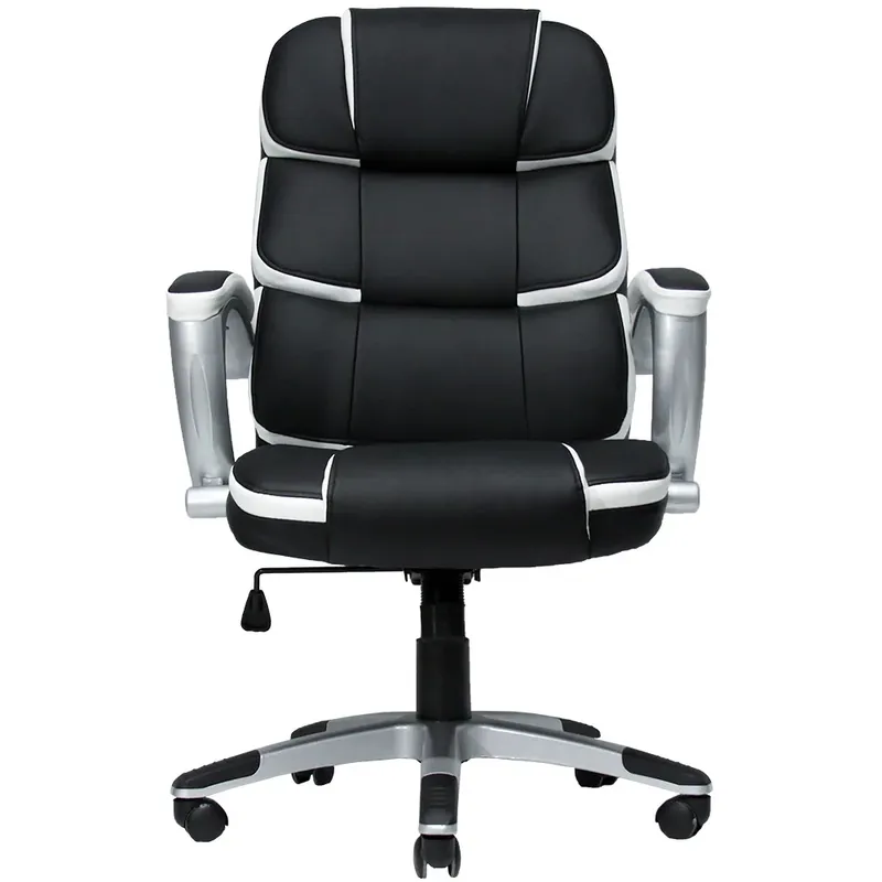 Cadeira Mymax Presidente Corporate Giratoria, Preto E Branco