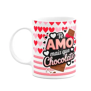 Caneca Namorados - Te Amo Mais Que Chocolate - Pinkhearts