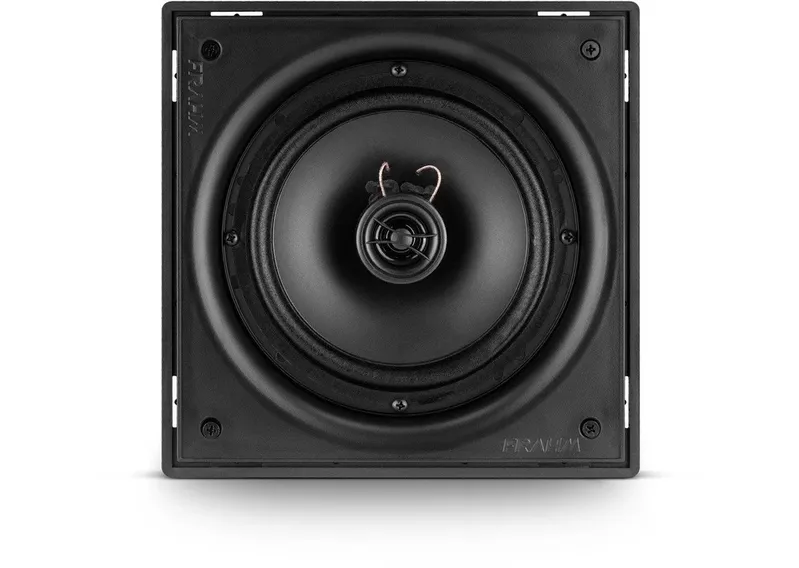 Caixa De Som Arandela Quadrada Preta 6'' 50w Rms Frahm - 6cx 50
