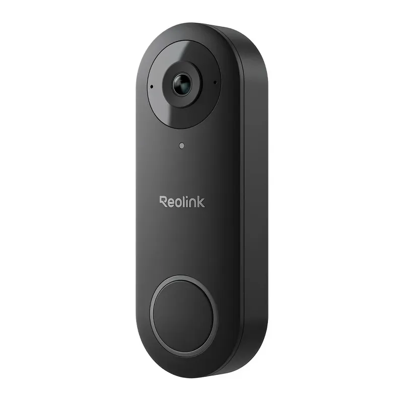 Câmera Externa Campainha Reolink Wifi 2k Com Fio Preta
