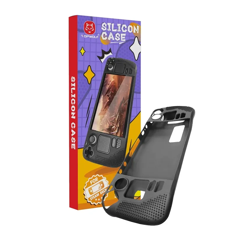 Capa Protetora Silicone Para Steam Deck Preta