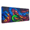 Mouse Pad Gamer Speed, Extra Grande, Desk Pad Profissional Premium, Com Borda Costurada 70x35,Dragão Colorido
