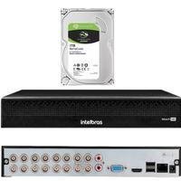 Kit Intelbras, Dvr Mhdx 1016-c, FULL HD, 16 Canais + HD 1TB