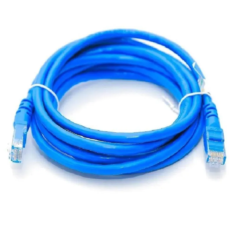 Cabo De Rede 3 Mts Ethernet Lan Rj45 Cat 6 Azul 3 Metros