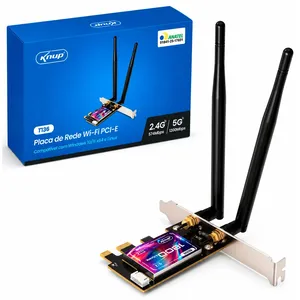 Placa De Rede PCi-e Wireless Knup, Dual Band, 2 Antenas, 1200mbps, 5ghz/2.4ghz - Kp-t136