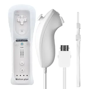 Controle Wii Remote Plus + Nunchuk Compatível Com Nintendo Wii E Wii U Branco.