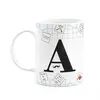 Caneca Do Papai - Inicial Do Nome Letra A - 325ml