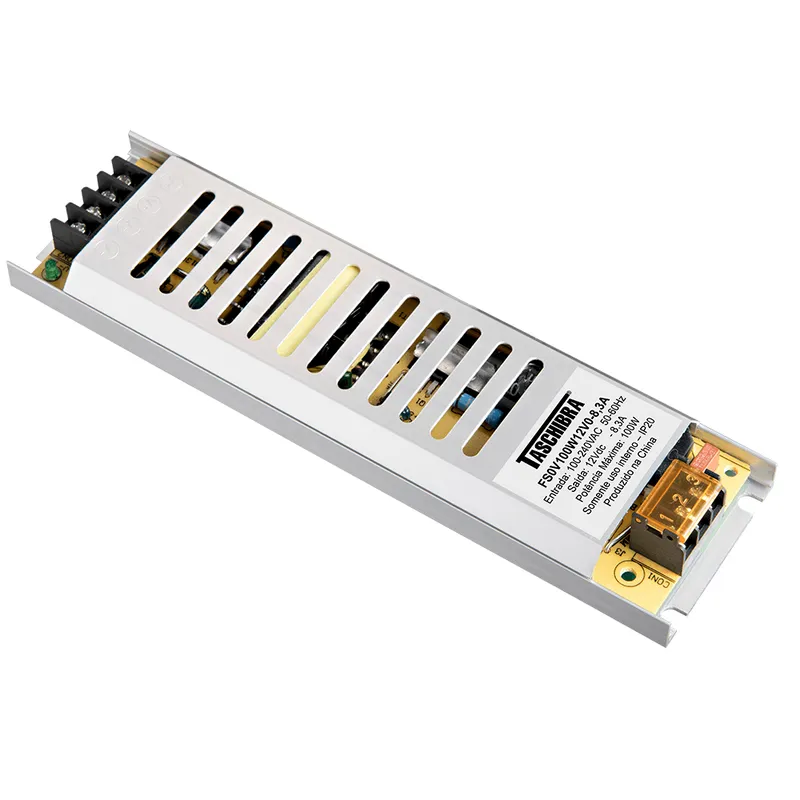 Fonte Taschibra Chaveada Slim, 100W, Autovolt, 8.3A, 12V