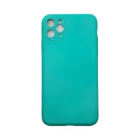 Capa Iphone 11 Pro Max Silicone Aveludada Protege Câmera Colorida Capinha Anti Impacto 11 Pro Max:verde Água