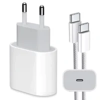 Carregador Turbo 20w Com Cabo Tipo-c Compatível Iphone 15 E 16 Pro Max