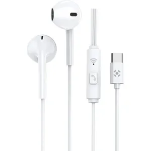 Fone De Ouvido Fortrek Eb210, Auricular Com Fio Tipo-c, Branco - 85974