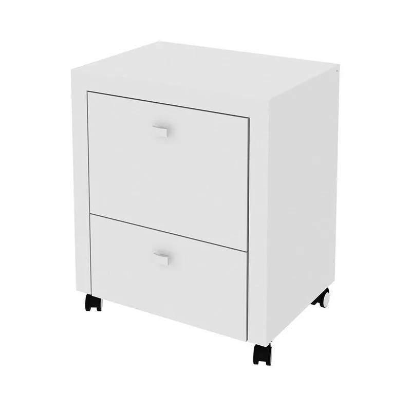 Gaveteiro Armário Para Escritório Home Office Az1012 Mdp Branco/nogal - Gran Belo