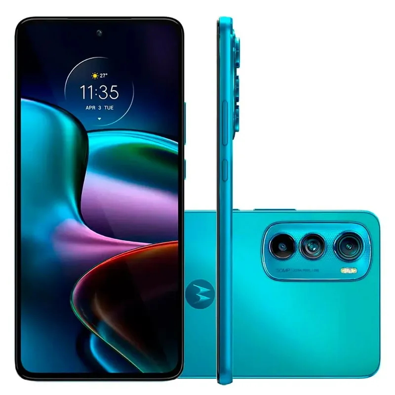 Smartphone Motorola Moto Edge 30, 256GB, 8GB RAM, Snapdragon 778G Octa-Core, Câmera Tripla 50MP, Selfie 32MP, Tela 6.5" Amoled, Azul