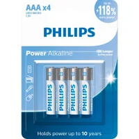 Pilhas Alcalina AAA Philips, 4 Unidades - LR03P4B/59