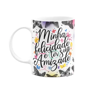 Caneca Amizade - Minha Felicidade É Ter Sua Amizade