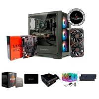 Kit PC Gamer Start I Husky, Processador Ryzen 5 5500 + Placa-Mãe Nexus A520 + RX 580 + 16GB RAM + SSD Husky 512GB + 3X Fans + Montagem