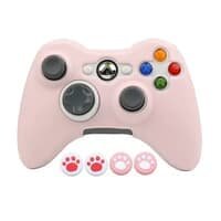Capa Controle XBOX 360 Rosa Pastel Silicone Proteção