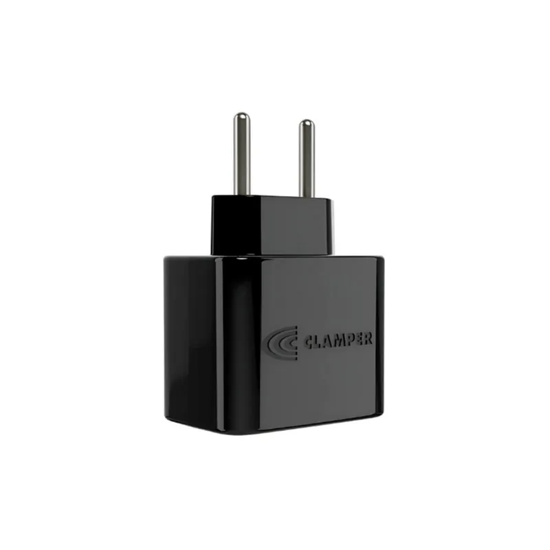 Protetor Contra Surtos Elétricos (DPS), 127/220V, 20 Amperes, 1 Tomada, 2 pinos, iCLAMPER Pocket LCF, 2P 20A, Preto - 28513