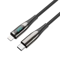 Cabo Turbo Hrebos Cb-384i View Display Usb-c P/ Lightng 2m Preto