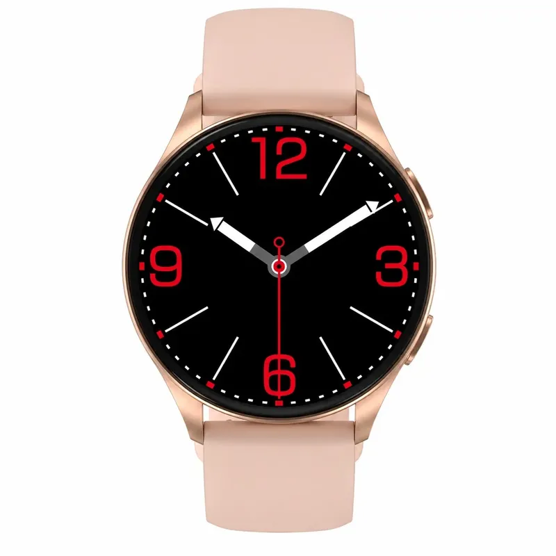 Smartwatch Blackview X20 Com Bluetooth, Notificações, Chamadas, Tela AmoLED Dourado Rosa + Pulseira