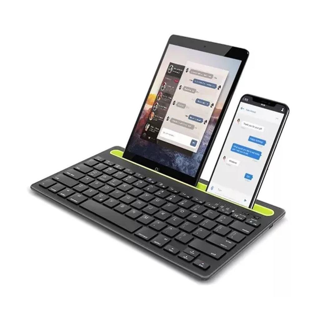 Teclado Bluetooth Recarregável Com Suporte P Ipad 10 Geraçao
