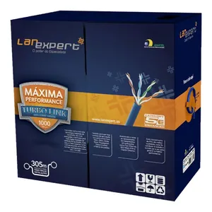 Cabo De Rede Lan Expert Turbo Link Cat5e Utp Azul 4 Pares Caixa 305mt