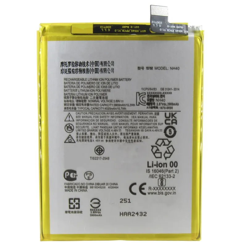 Bateria Nh40 Compatível Com Moto E22 Xt2239-10