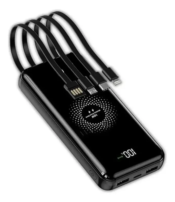 Carregador Portátil 10000mah Turbo Compatível Com Iphone Android Ios Samsung Xiaomi Motorola Inducao Power Bank