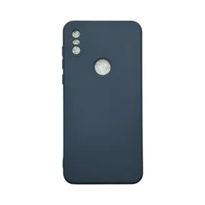 Capa Moto One Silicone Aveludada Protege Câmera Colorida Capinha Anti Impacto Moto One:cinza Escuro