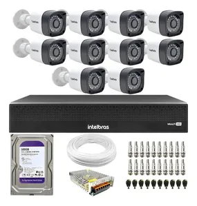 Kit 8 Câmeras Segurança Intelbras, FULL HD + DVR Intelbras, 8 Canais + HD 500GB