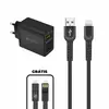 Kit Carregador Triplo Turbo + Cabo Dual Shock Lightning + Cabo - Gshield.