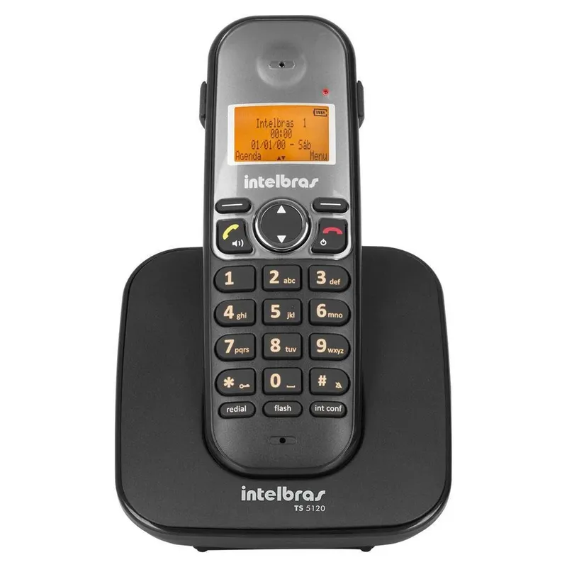 Telefone Sem Fio, Com Id E Com Entrada Para Fone De Ouvido, Preto - TS 5120