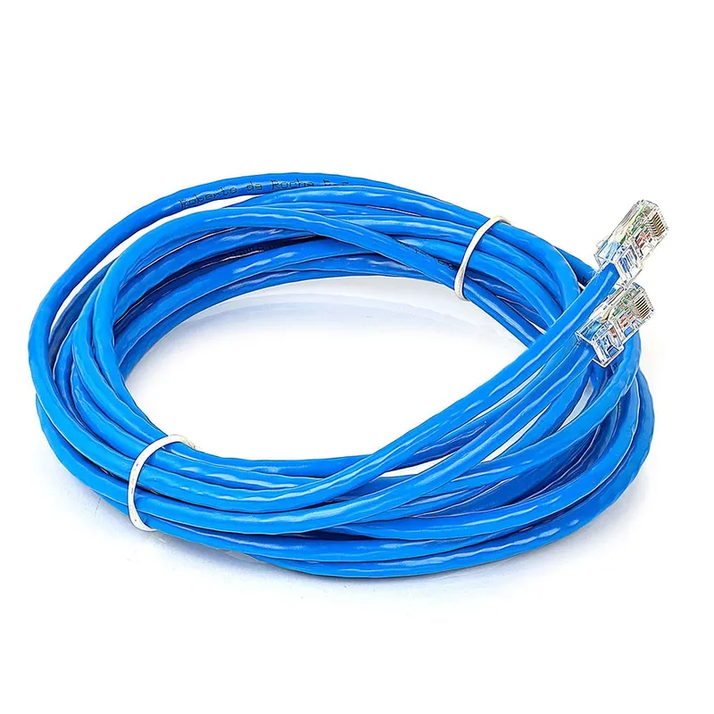 Cabo De Rede Cat5e Montado Azul - 2 Metros
