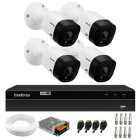 Kit Intelbras 4 Câmeras, HD 720p - VHL 1120 B e DVR 1004 Intelbras, Acessórios